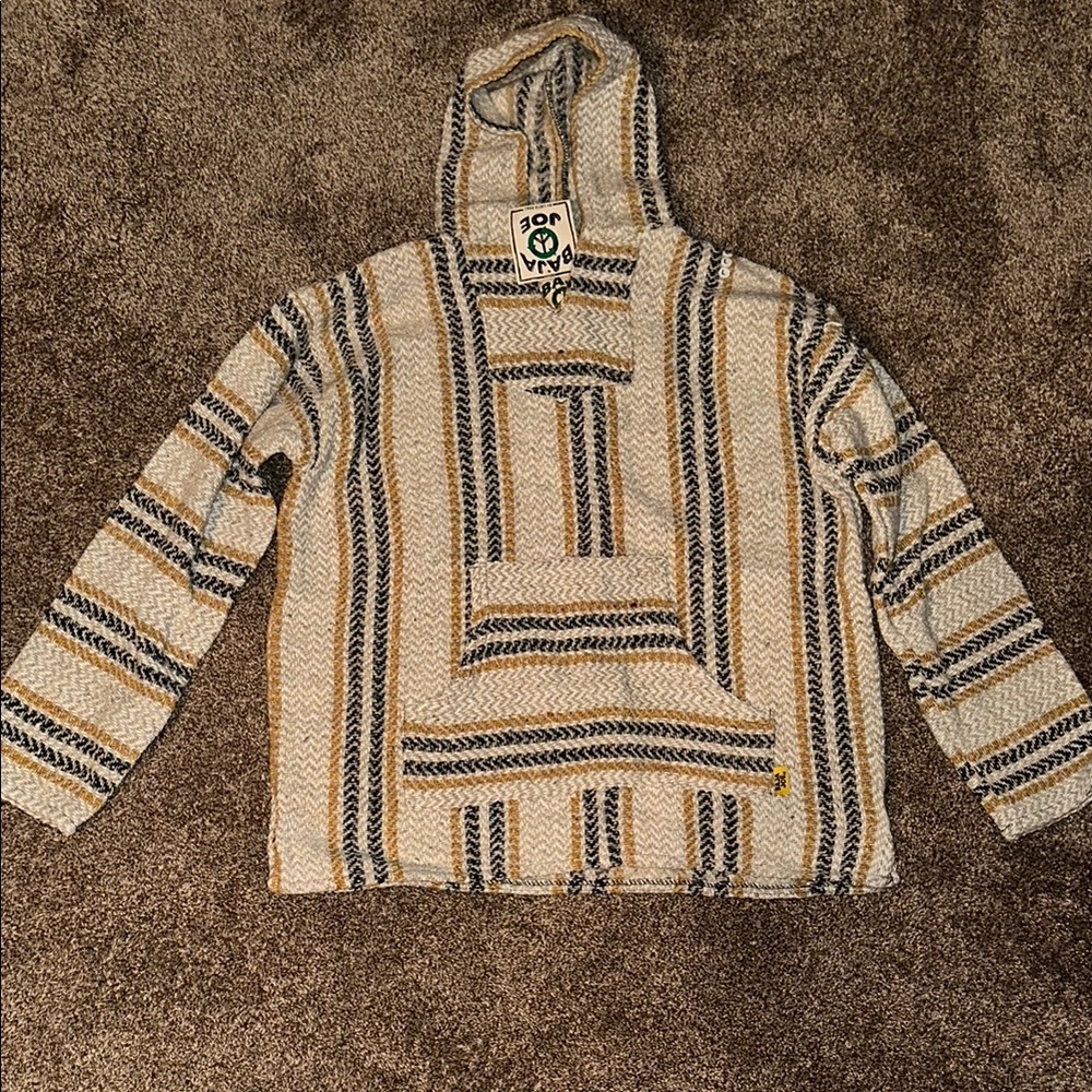 Vintage Baja Hoodie with Stripes